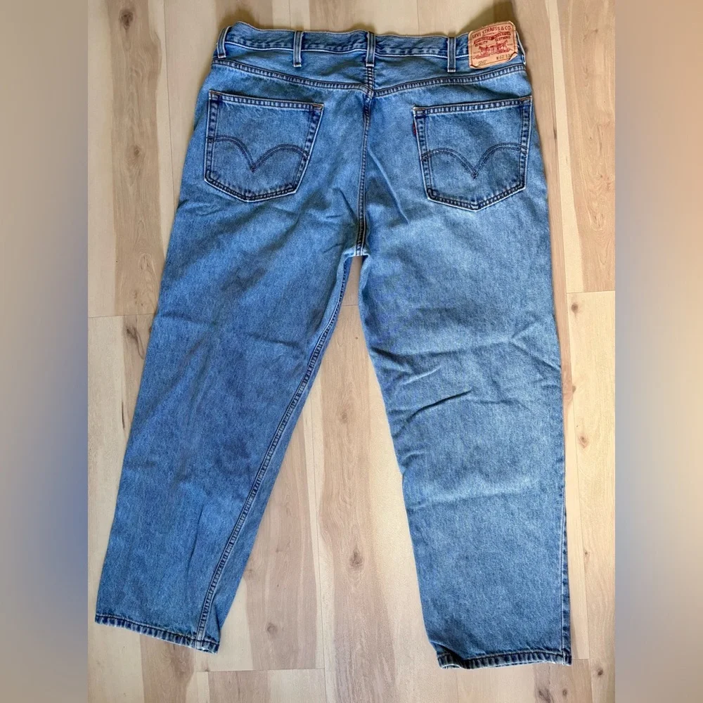Levi’s Mens 42x30 Jeans 550 Relaxed Fit Tapered Leg Light Wash Y2K 2007 Vintage - Picture 3 of 8